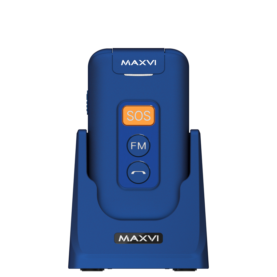 Кнопочный телефон Maxvi E5 up (синий)