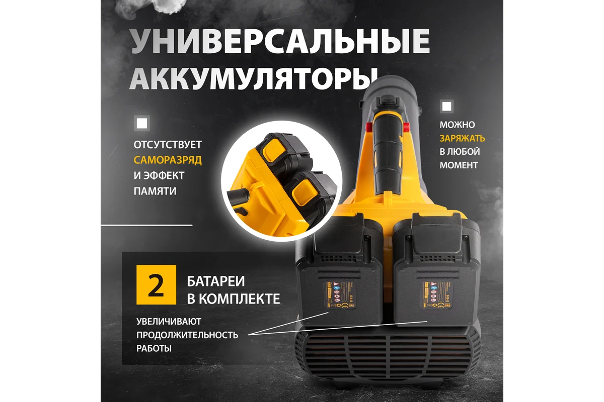 Ручная воздуходувка Denzel RB180-36 59610 (с 2-мя АКБ)