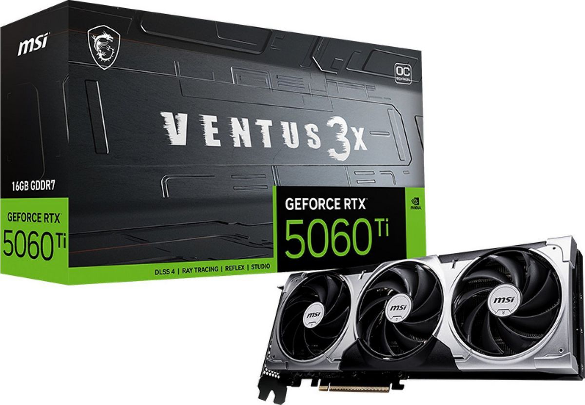 Видеокарта MSI GeForce RTX 5060 Ti 16G Ventus 3X OC