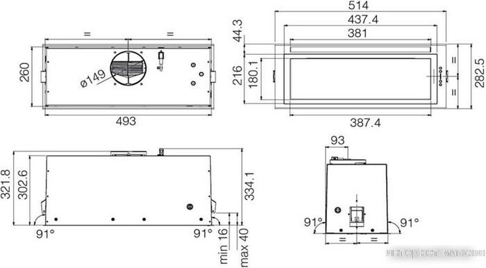 Кухонная вытяжка Elica Lane Sensor BL MAT/A/52 PRF0188472