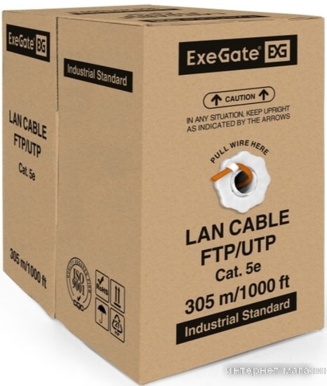 Кабель ExeGate UTP4-C5e-CCA-S24-IN-LSZH-OR-305 UTP