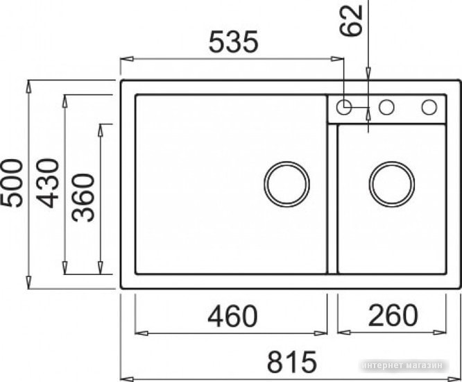 Кухонная мойка Elleci Quadra 440 White K96