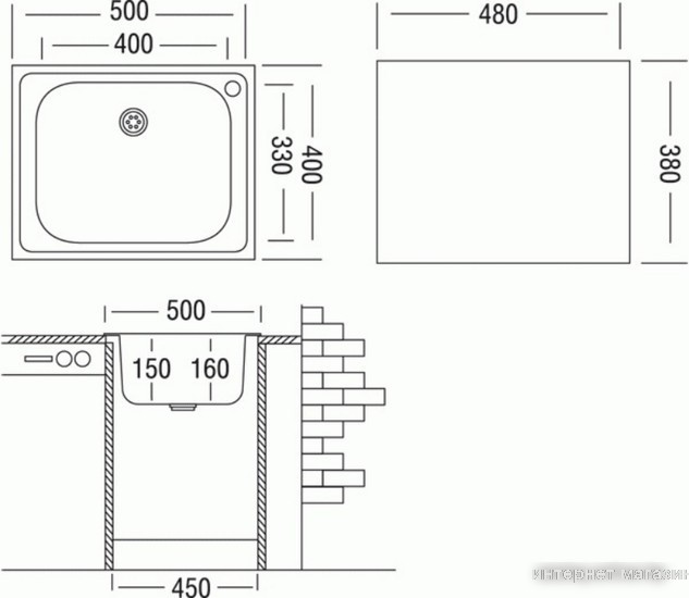 Кухонная мойка Ukinox CLM500.400-T5C 1C