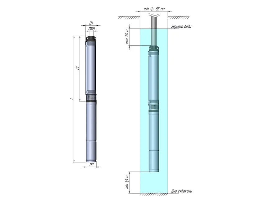Скважинный насос Unipump ECO 3-40