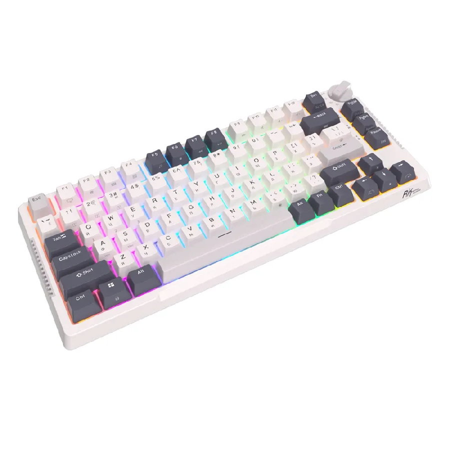Беспроводная клавиатура Royal Kludge RK-H81 RGB (белый, RK Cyan)