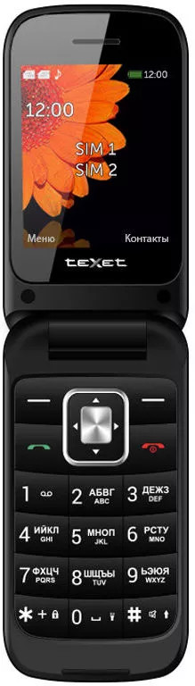 Кнопочный телефон TeXet TM-422 (черный)