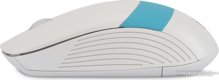 Мышь Oklick 310MW (белый/голубой)
