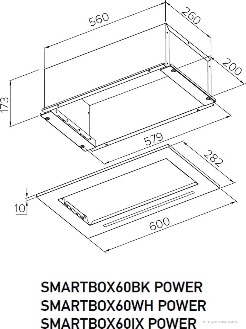 Кухонная вытяжка Meferi SMARTBOX60BK Power