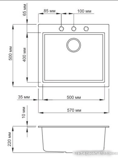Кухонная мойка Omoikiri Bosen 57-BL (4993145)