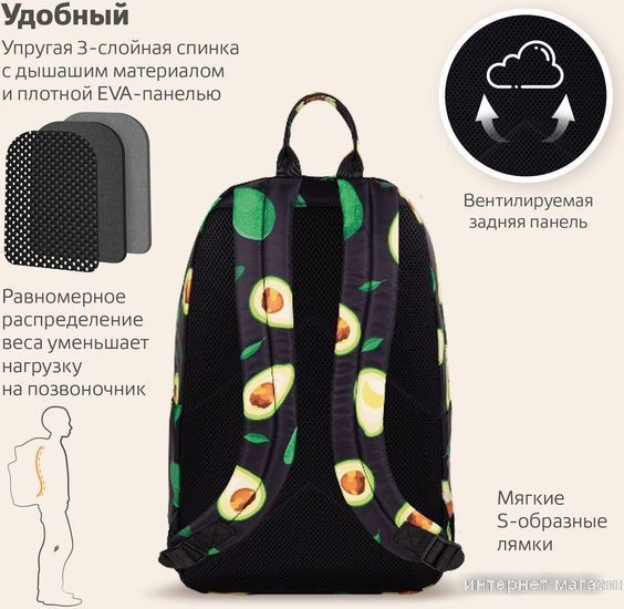 Школьный рюкзак BRAUBERG Dream Avocado 270769