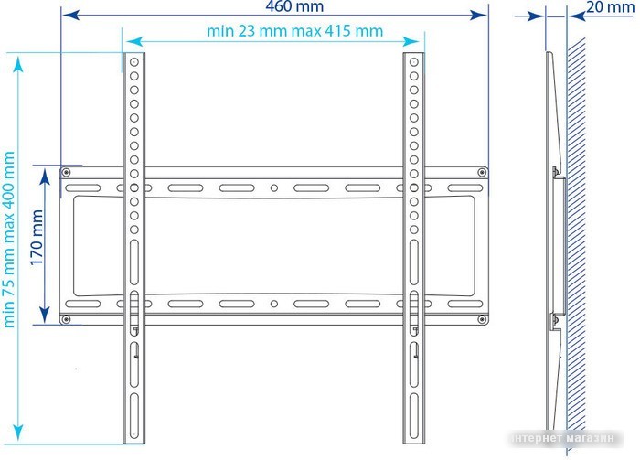 Кронштейн Kromax IDEAL-3W (белый)