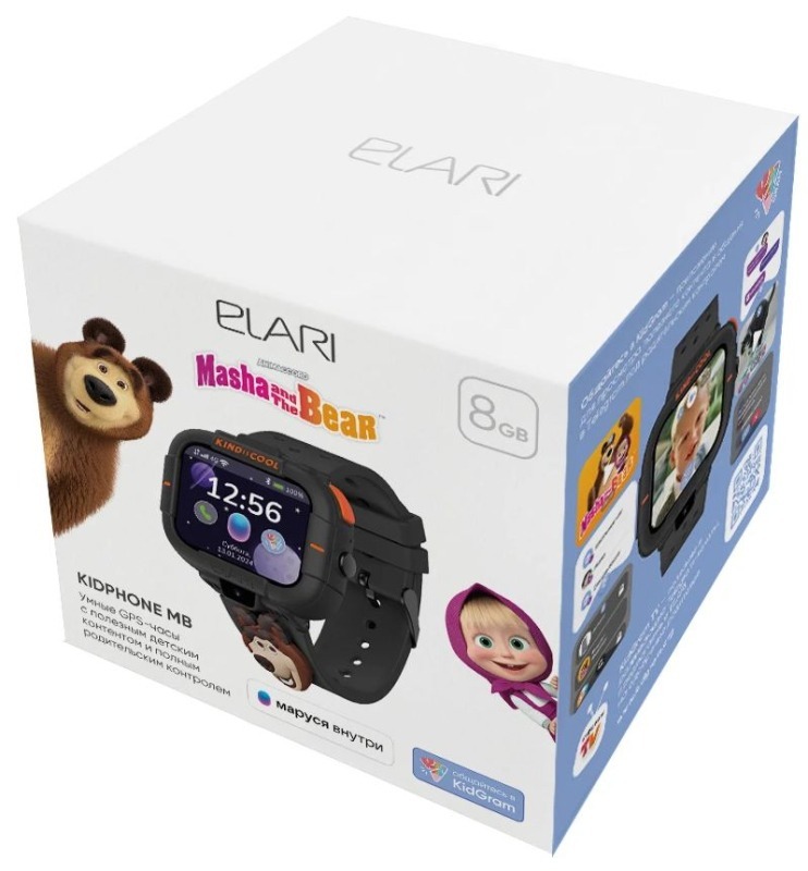 Детские умные часы Elari KidPhone MB (черный)