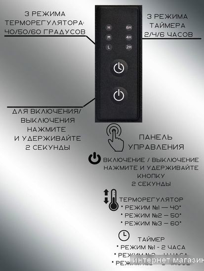 Полотенцесушитель Granula Квадро Вертикаль 21х120 (терморегулятор с таймером, черный)