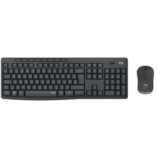 Клавиатура + мышь Logitech MK295 Silent Wireless Combo 920-009807 (графитовый)