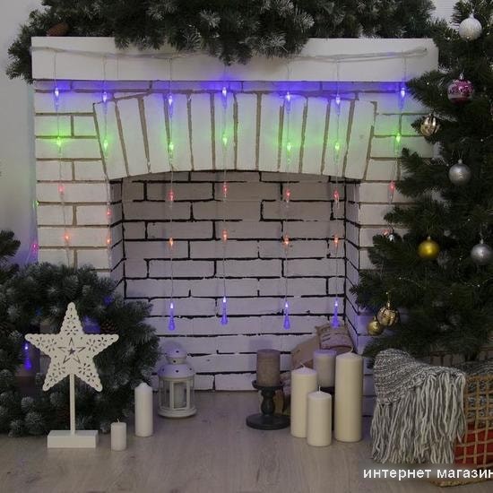 Световой дождь Luazon Занавес 50 LED 2.5х0.65м (мульти)