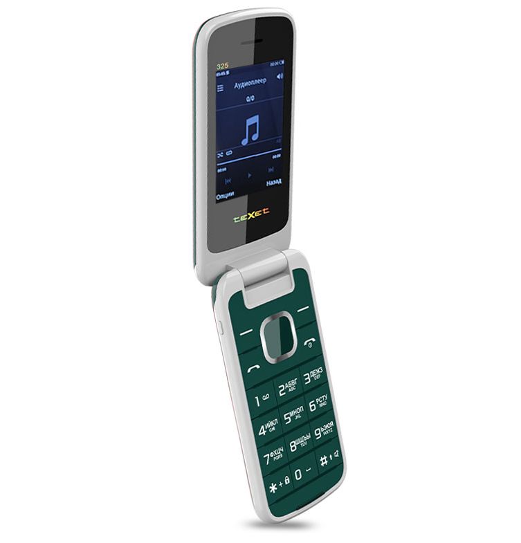 Кнопочный телефон TeXet TM-325 (морская волна)