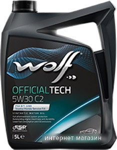 Моторное масло Wolf Official Tech 5W-30 C2 5л