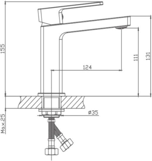 Смеситель Haiba HB10615-7 (черный)