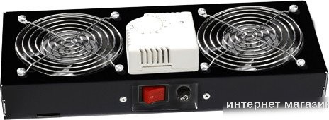 Блок вентиляторов для серверного шкафа Lande LN-FAN-THM-2FWM-BL