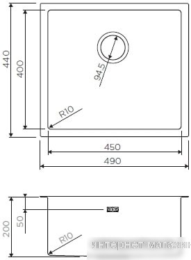 Кухонная мойка Omoikiri Taki 49-U/IF-N
