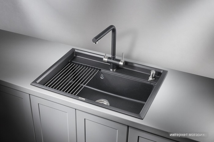 Кухонная мойка Granula KS-7301 (черный)