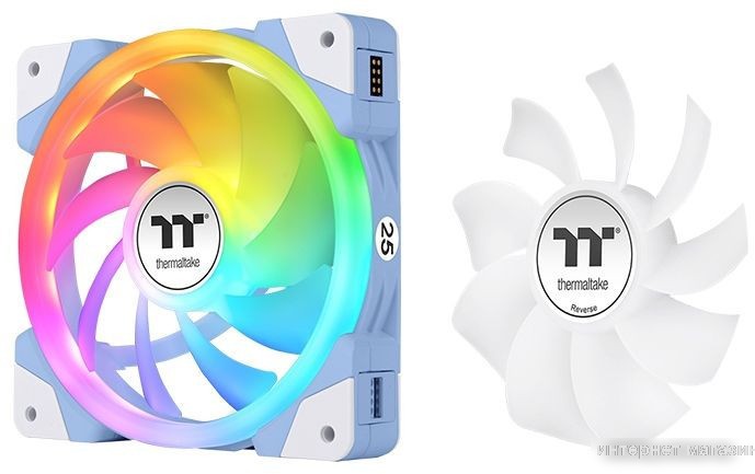 Набор вентиляторов Thermaltake Swafan EX12 ARGB Hydrangea Blue TT Premium Edition 3-Fan Pack CL-F183-PL12BU-A