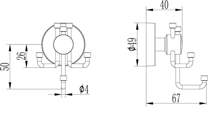 Крючок для ванны Ledeme L1705-3