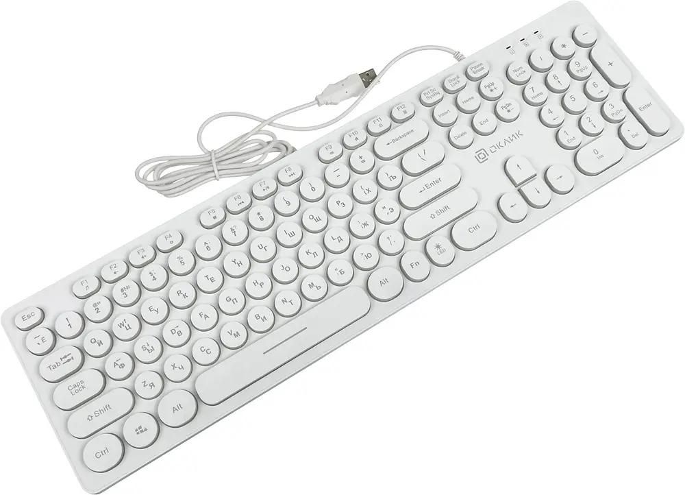 Клавиатура Oklick 420MRL (белый)