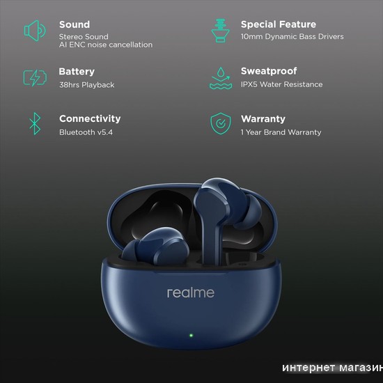Наушники Realme Buds T110 (темно-синий)