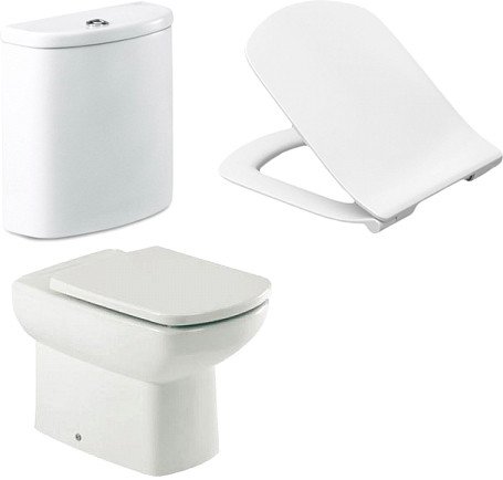 Унитаз напольный Roca Dama Senso Compacto 342518000+34151B000+ZRU9302991