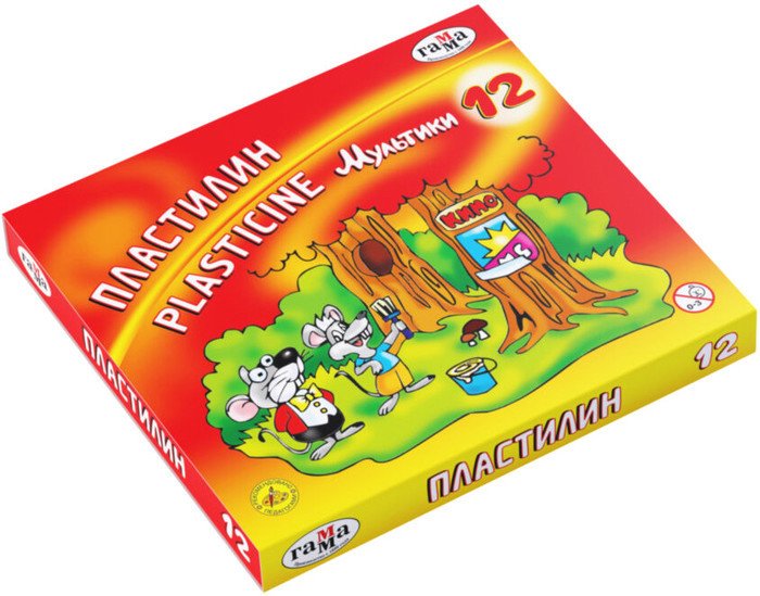 Пластилин Гамма Мультики 280018 (12 цв)