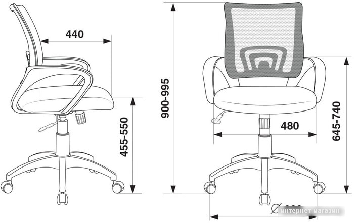 Кресло Бюрократ CH-W695N (розовый)