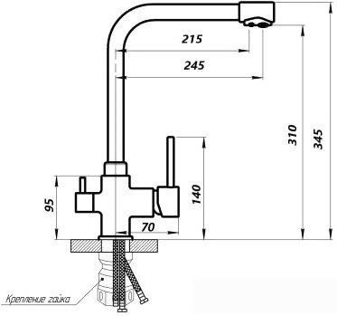 Смеситель Wisent WP4355-3