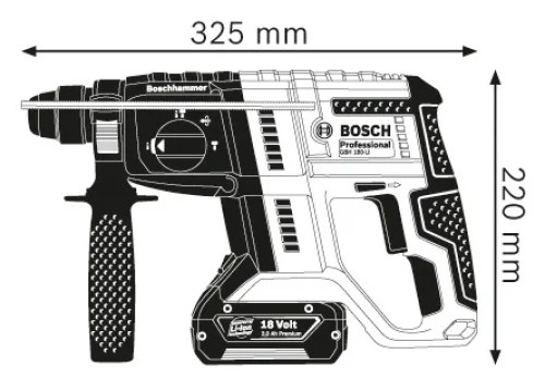 Перфоратор Bosch GBH 180-LI Professional 0611911120 (без АКБ)