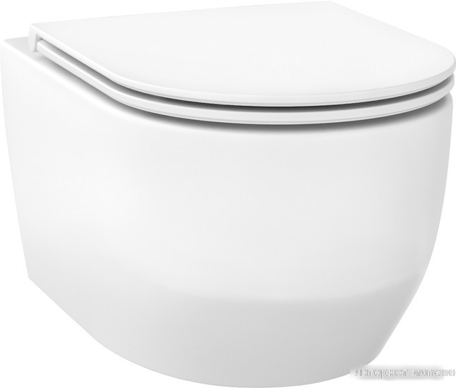 Унитаз подвесной Wellsee Croquis RimFree 182611001 (чаша, пневмокрышка, глянцевый белый)
