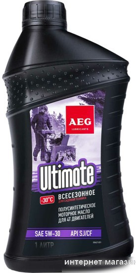 Моторное масло AEG Lubricants Ultimate SAE 5W-30 API SJ/CF 4Т п/с 1л