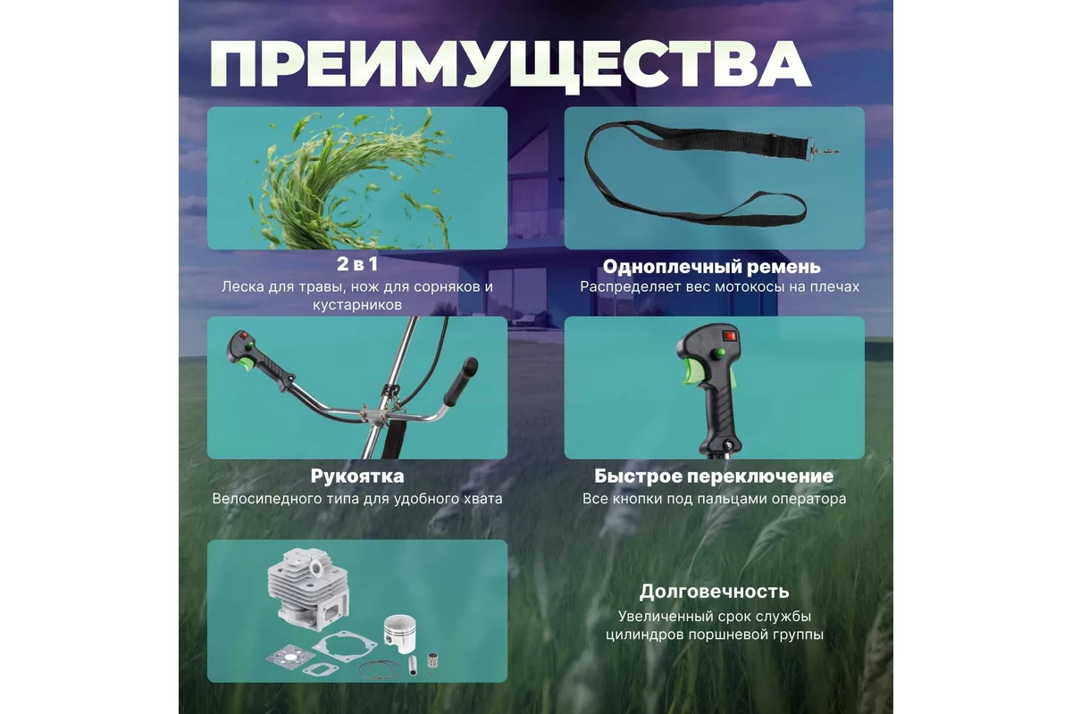 Триммер бензиновый DGM BC-210