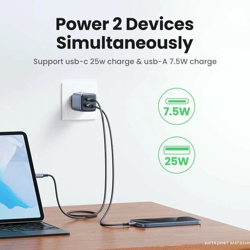 Сетевое зарядное Ugreen CD350 15539