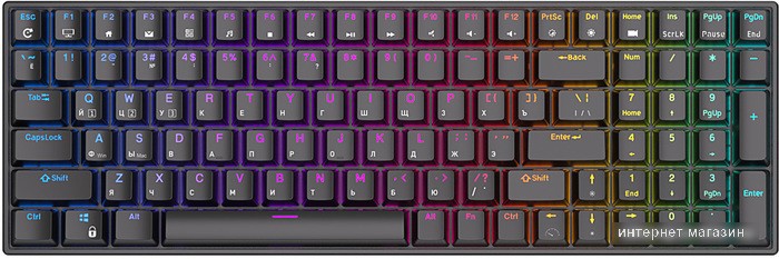 Клавиатура Royal Kludge RK100 RGB (черный, RK Brown)