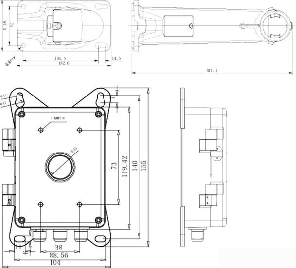 Кронштейн Hikvision DS-1602ZJ-BOX