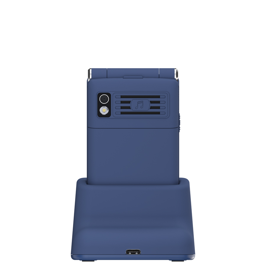 Телефон Maxvi E11ds (синий/серебристый)