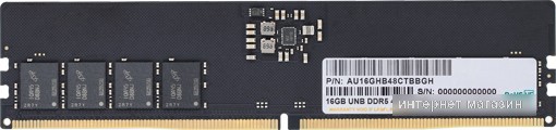 Оперативная память Apacer 8ГБ DDR5 4800 МГц AU08GHB48CTDBGH
