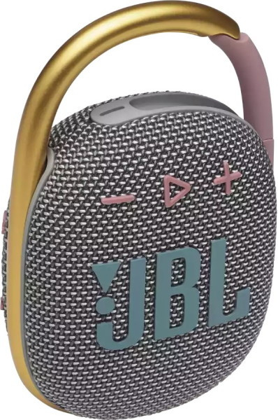 Беспроводная колонка JBL Clip 4 (серый/золотистый)