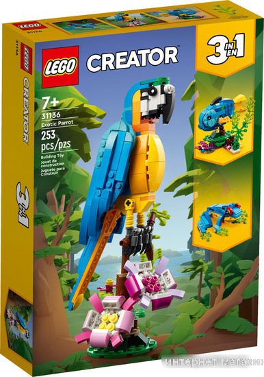 Конструктор LEGO Creator 31136 Экзотический попугай