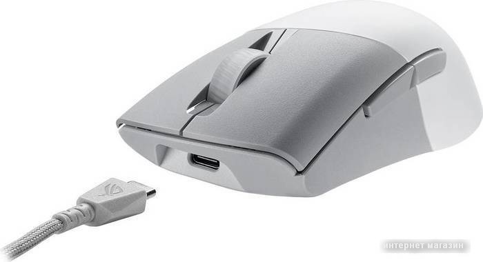 Игровая мышь ASUS ROG Keris Wireless AimPoint Moonlight White