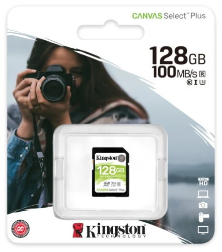 Карта памяти Kingston Canvas Select Plus SDXC 128GB