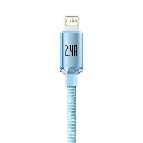 Кабель Baseus Crystal Shine USB Type-A - Lightning (2 м, голубой)