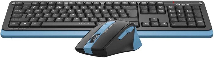 Офисный набор A4Tech Fstyler FGS1035Q (черный/синий)