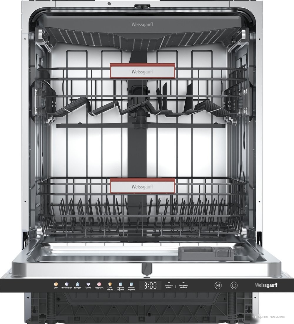 Встраиваемая посудомоечная машина Weissgauff BDW 6038 Touch Inverter Autoopen Infolight