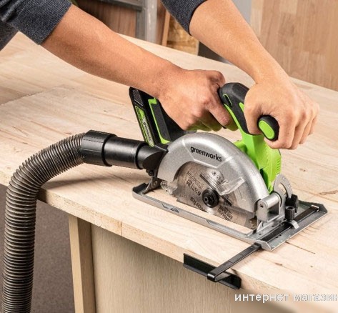 Дисковая (циркулярная) пила Greenworks GD24CS165 1501607 (без АКБ)